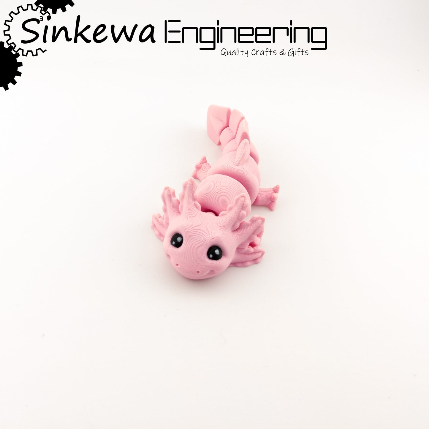 3D Printed Baby Axolotl Articulated Figurine – Fidget Toy
