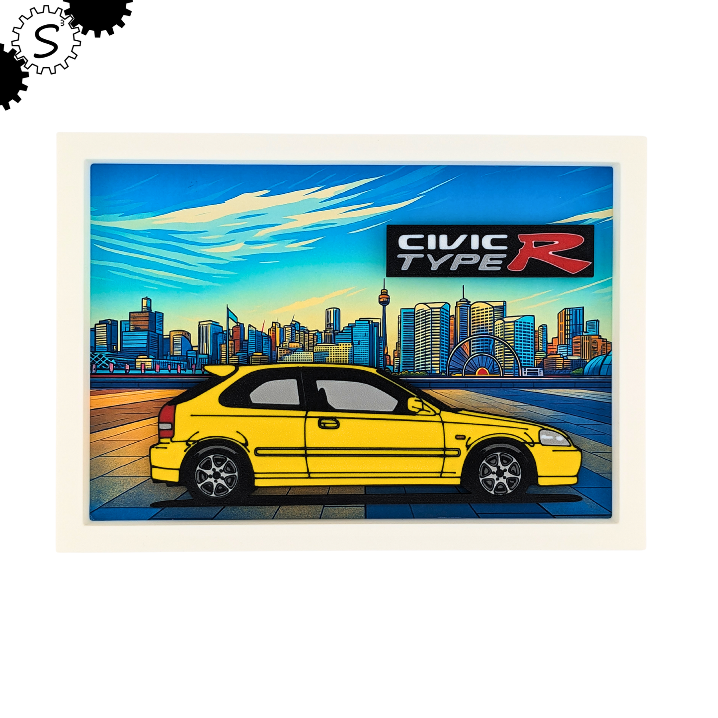Honda Civic EK9 Type R 3D Layered Wall Art