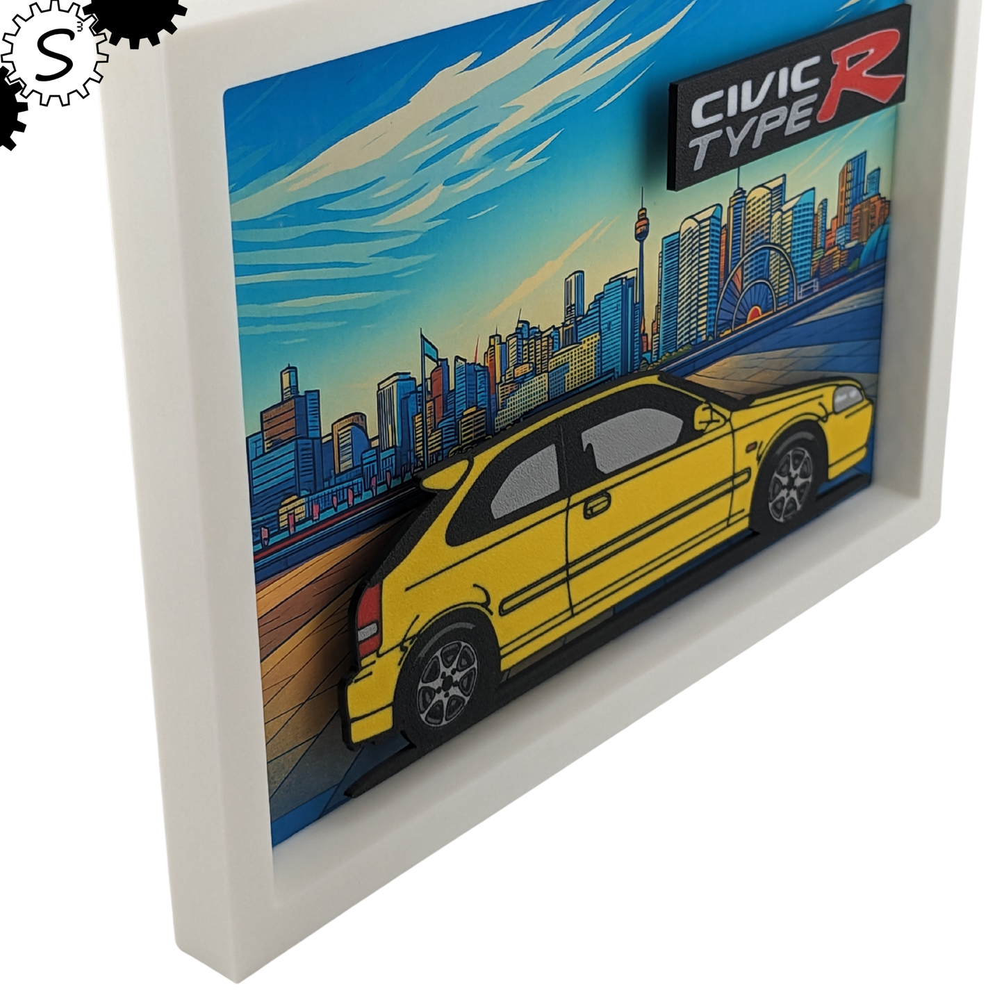Honda Civic EK9 Type R 3D Layered Wall Art
