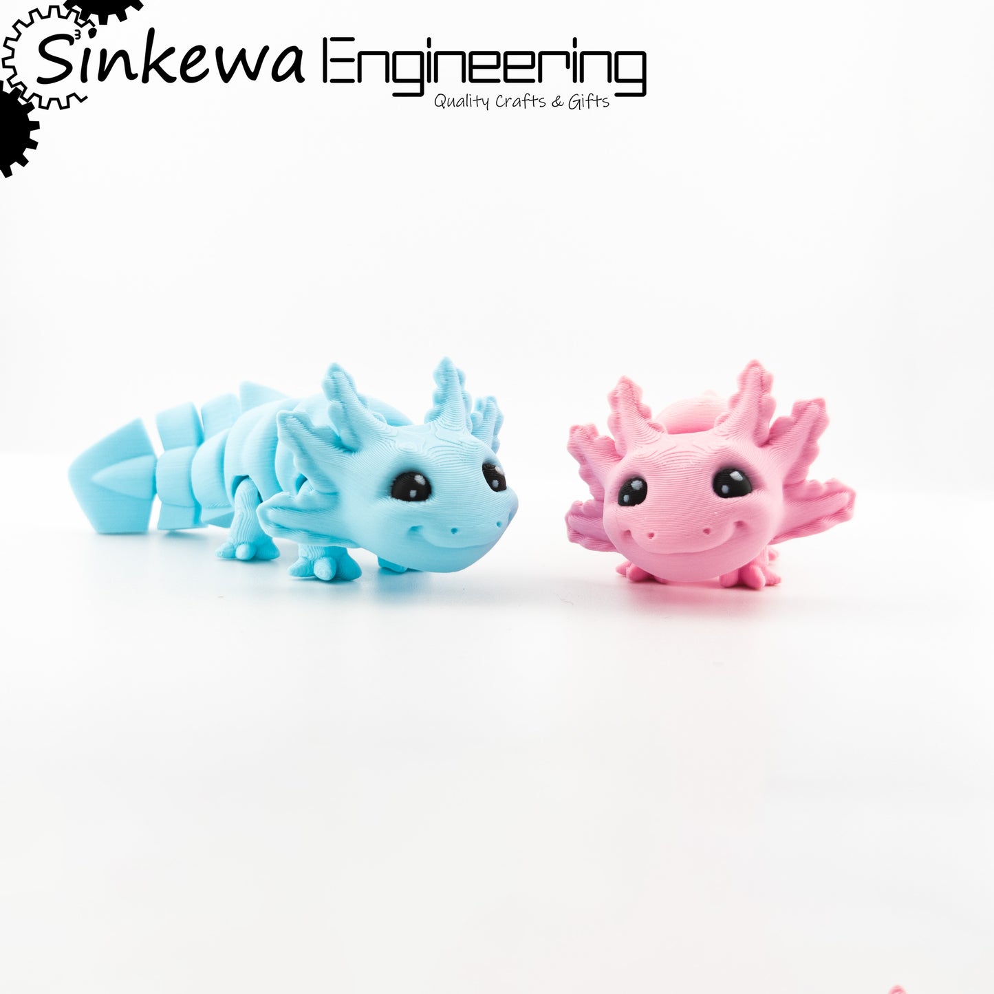 3D Printed Baby Axolotl Articulated Figurine –  Fidget Toy