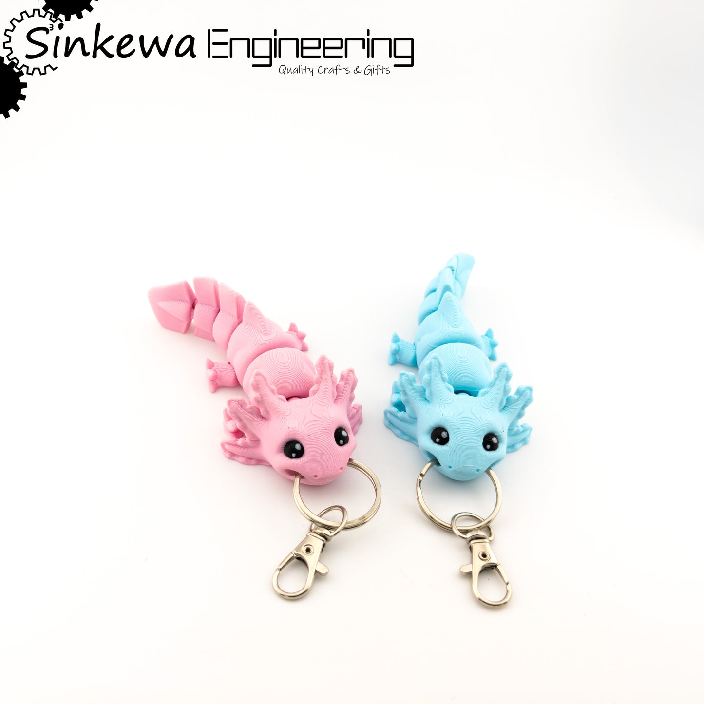 3D Printed Baby Axolotl Articulated Figurine –  Fidget Toy